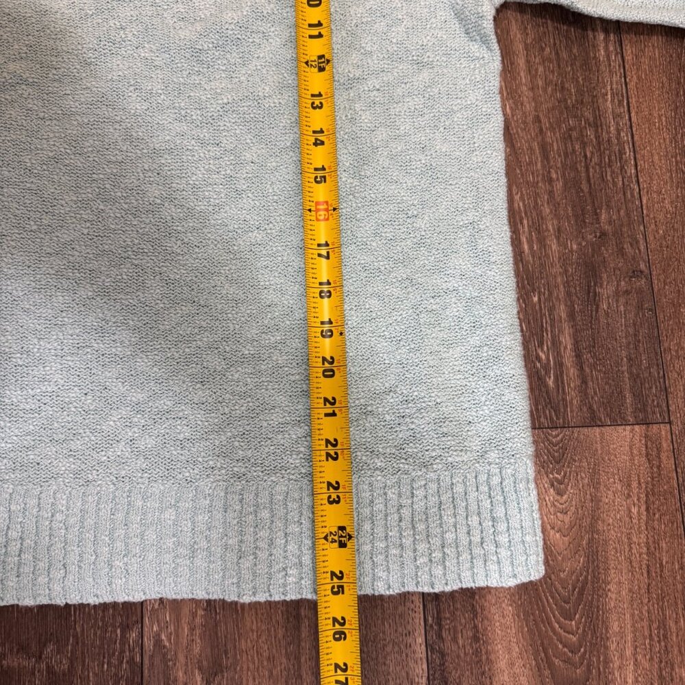 L.L.Bean Sweater Women’s M Medium Turquoise Rollneck Midweight Cotton Slub NWT - Picture 6 of 8